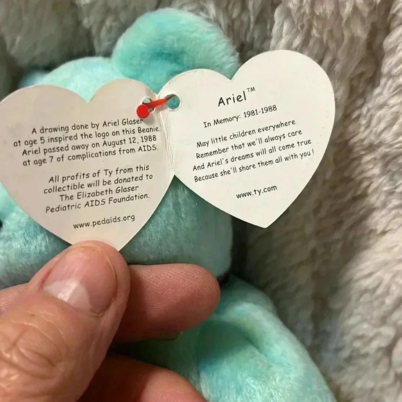 Ty Beanie Baby Ariel in memory Bear - Picture 4 of 5